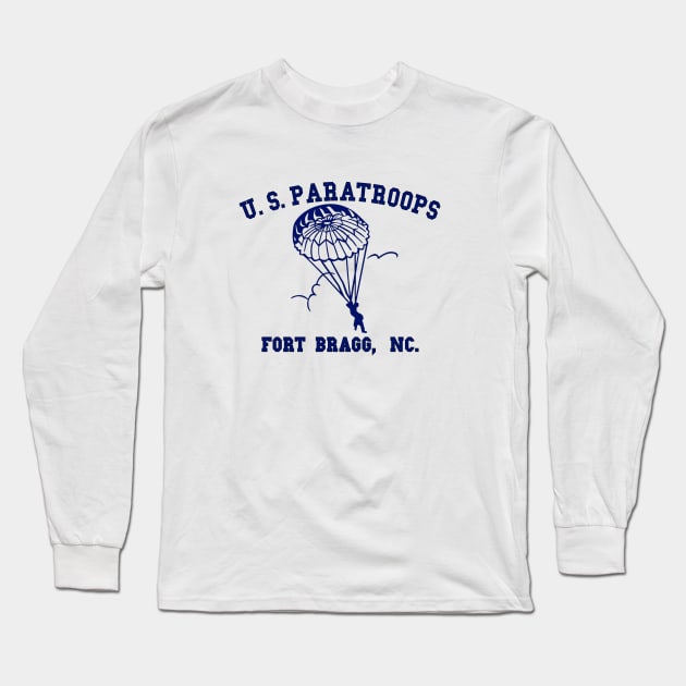 US Paratroops Fort Bragg NC WW2 Long Sleeve T-Shirt by Jose Luiz Filho